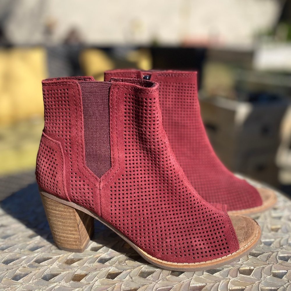 TOMS Majorca Peep Toe Bootie